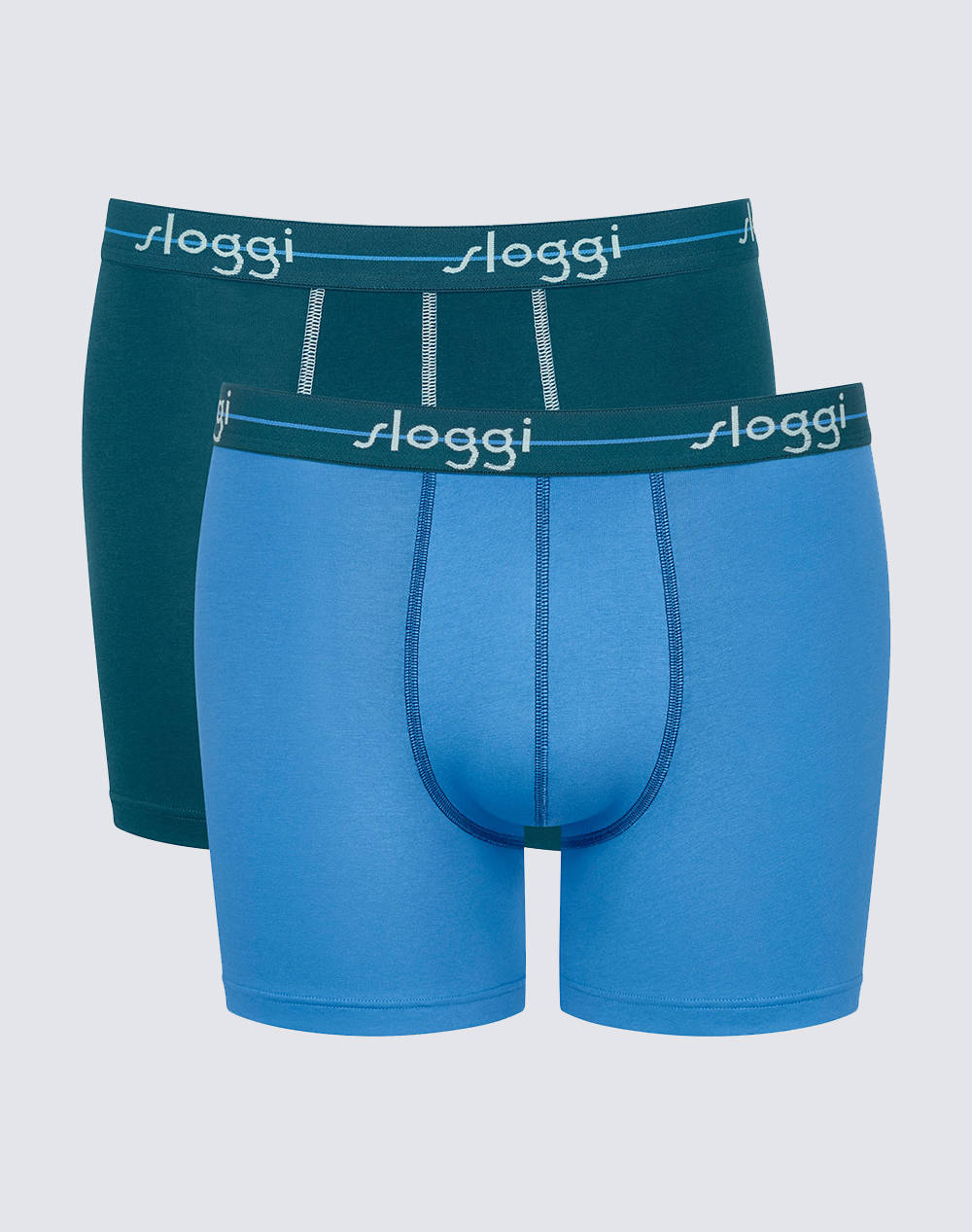 Sloggi Sloggi Men Start Short C2P Box Men Underwear Briefs Boxer Briefs Petrol Cotton,Elastic 10206948 V017 Male Boxer Briefs