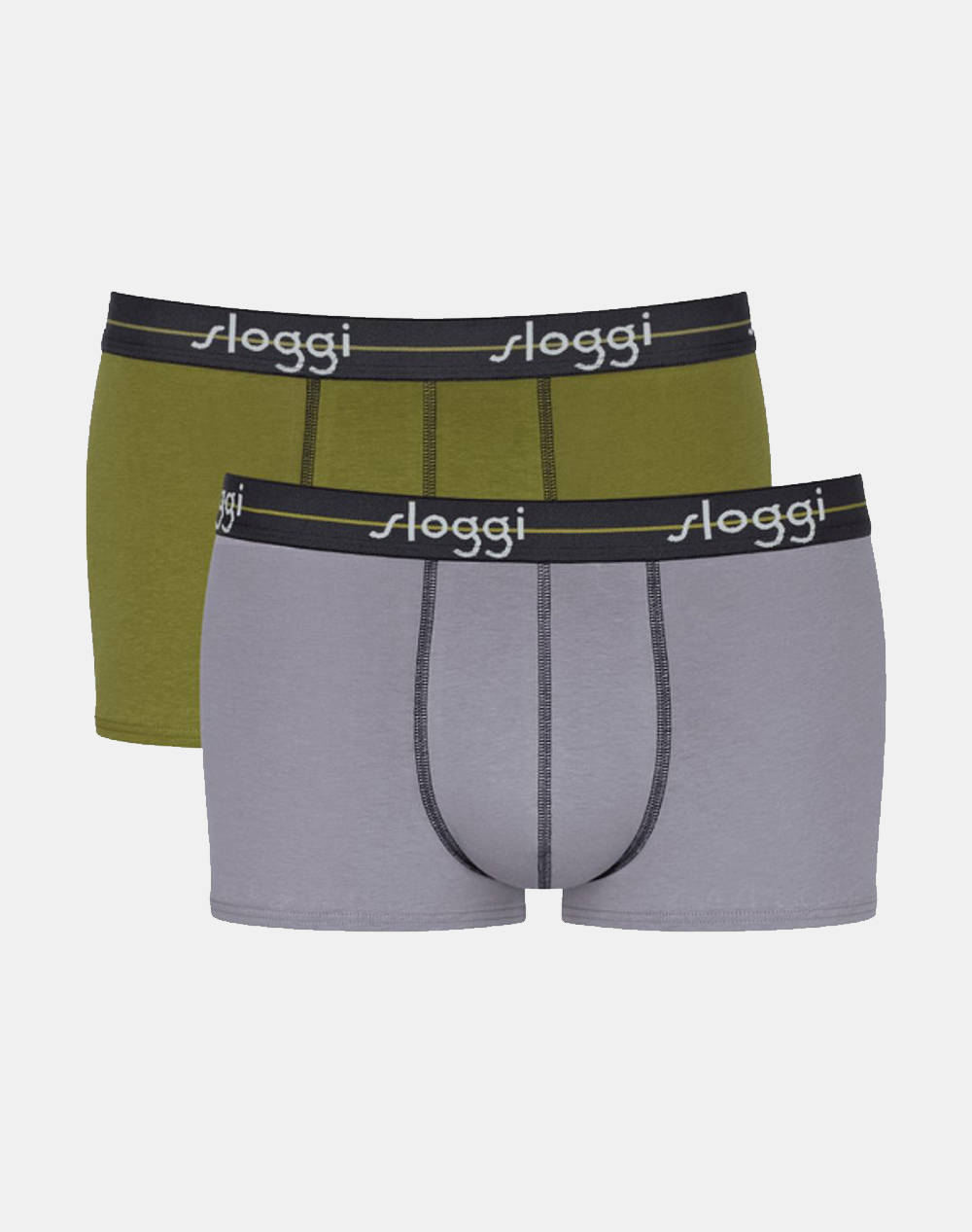 Sloggi Sloggi Men Start Hipster C2P Box Men Underwear Briefs Boxer Briefs Olive Cotton,Elastic 10206968 M029 Male Boxer Briefs