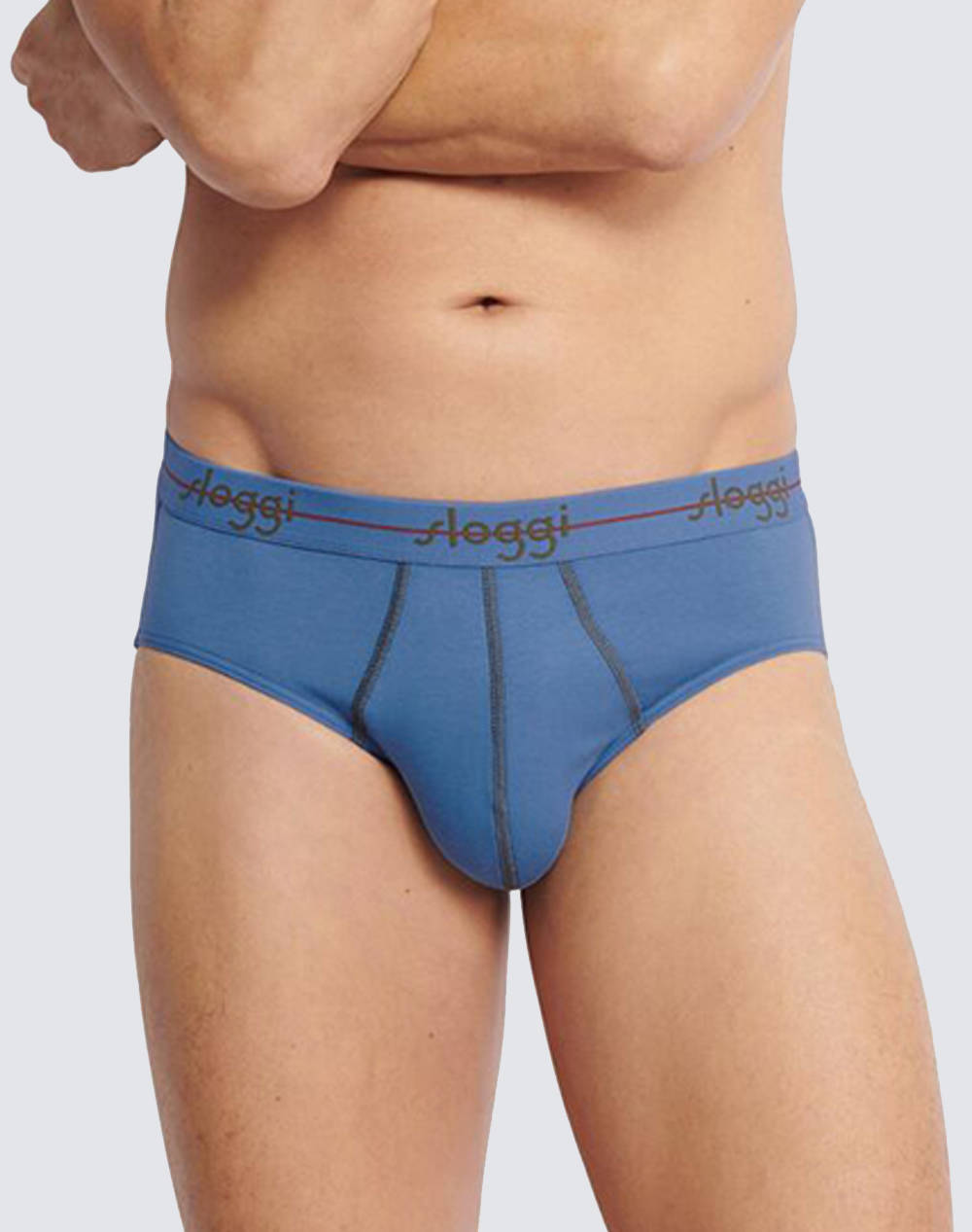 Sloggi Sloggi Men Start Midi C2P Box Men Underwear Briefs Briefs Ciel Cotton,Elastic 10206949 0031 Male Briefs
