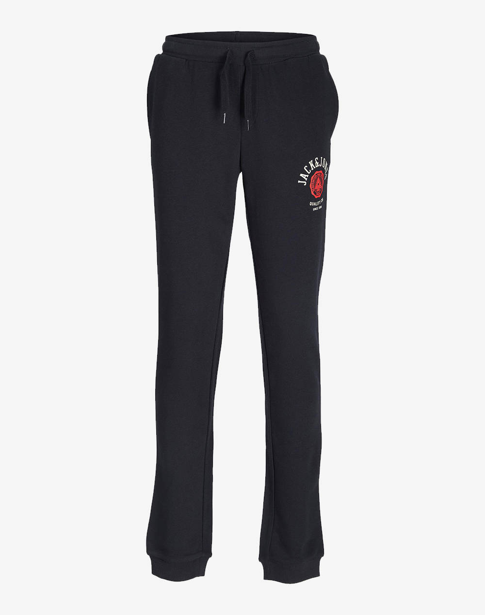 Jack&Jones Jpstlogo Sweat Pant 2 Col 22/23 Noos Jnr Sweatpants Kids Boy Clothes Sweatsuits Jetblack Cotton,Synthetic 12213086 Blackoatmeal/Truered