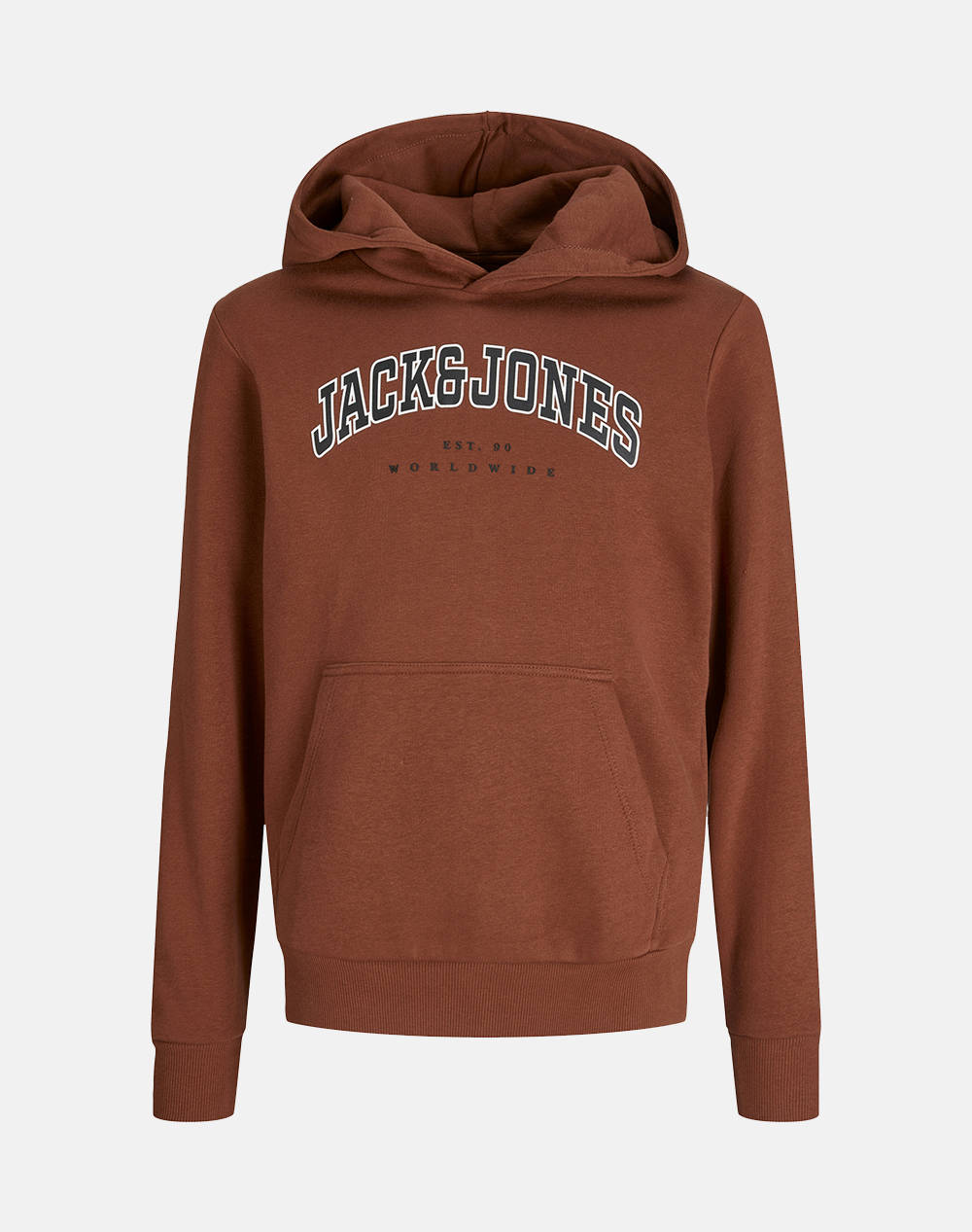 Jack&Jones Jjecaleb Varsity Sweat Hood Noos Jnr Παιδι Αγορι Ρουχα Μπλουζες Brown Βαμβακι,Συνθετικο 12259564 Burnt Henna - Koolfly