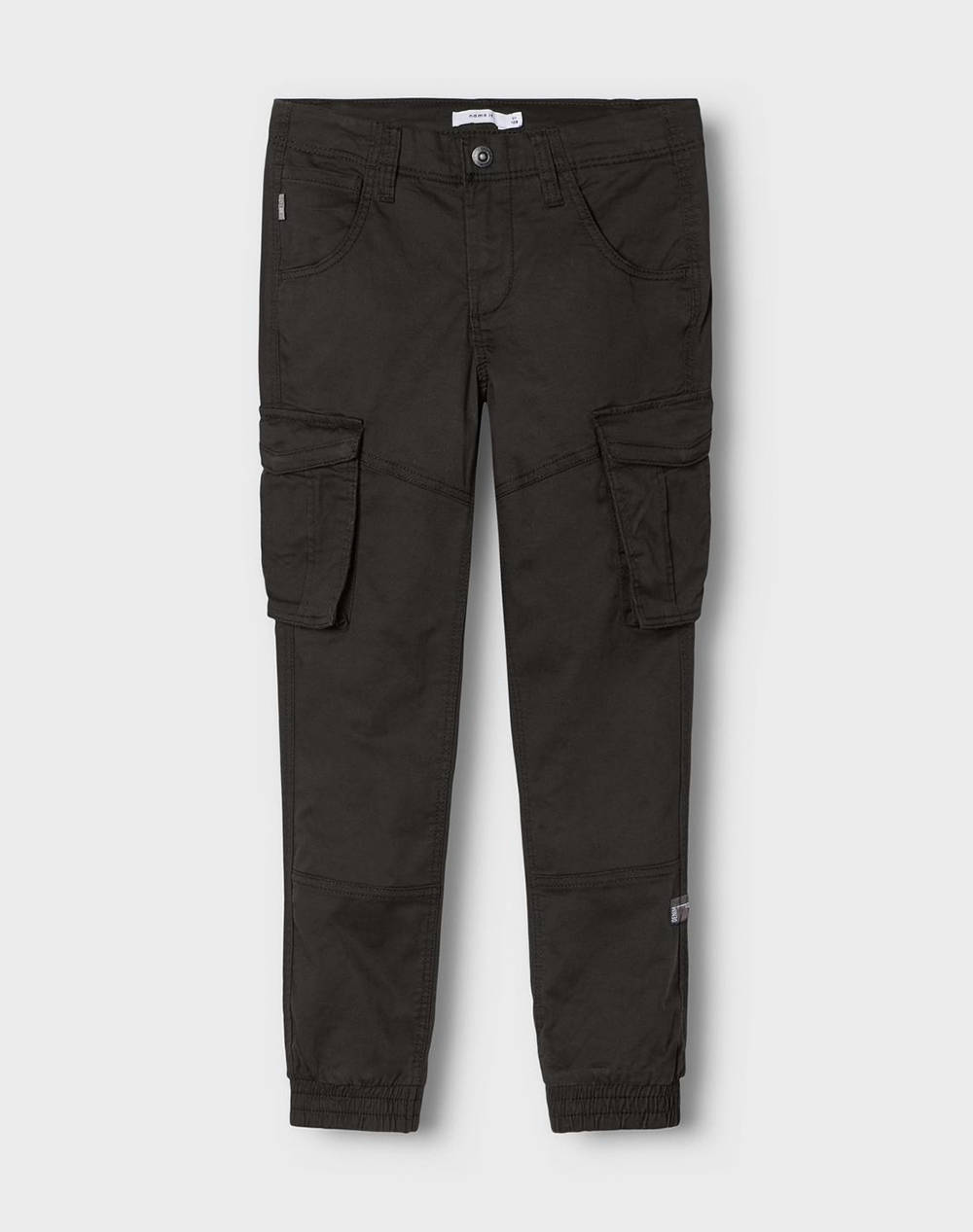 Name It Nkmryan Cargo R Twi Pant 2222 Ba Noos Kids Boy Clothes Trousers Totalblack Cotton,Elastic 13151735 Black Male Trousers Black