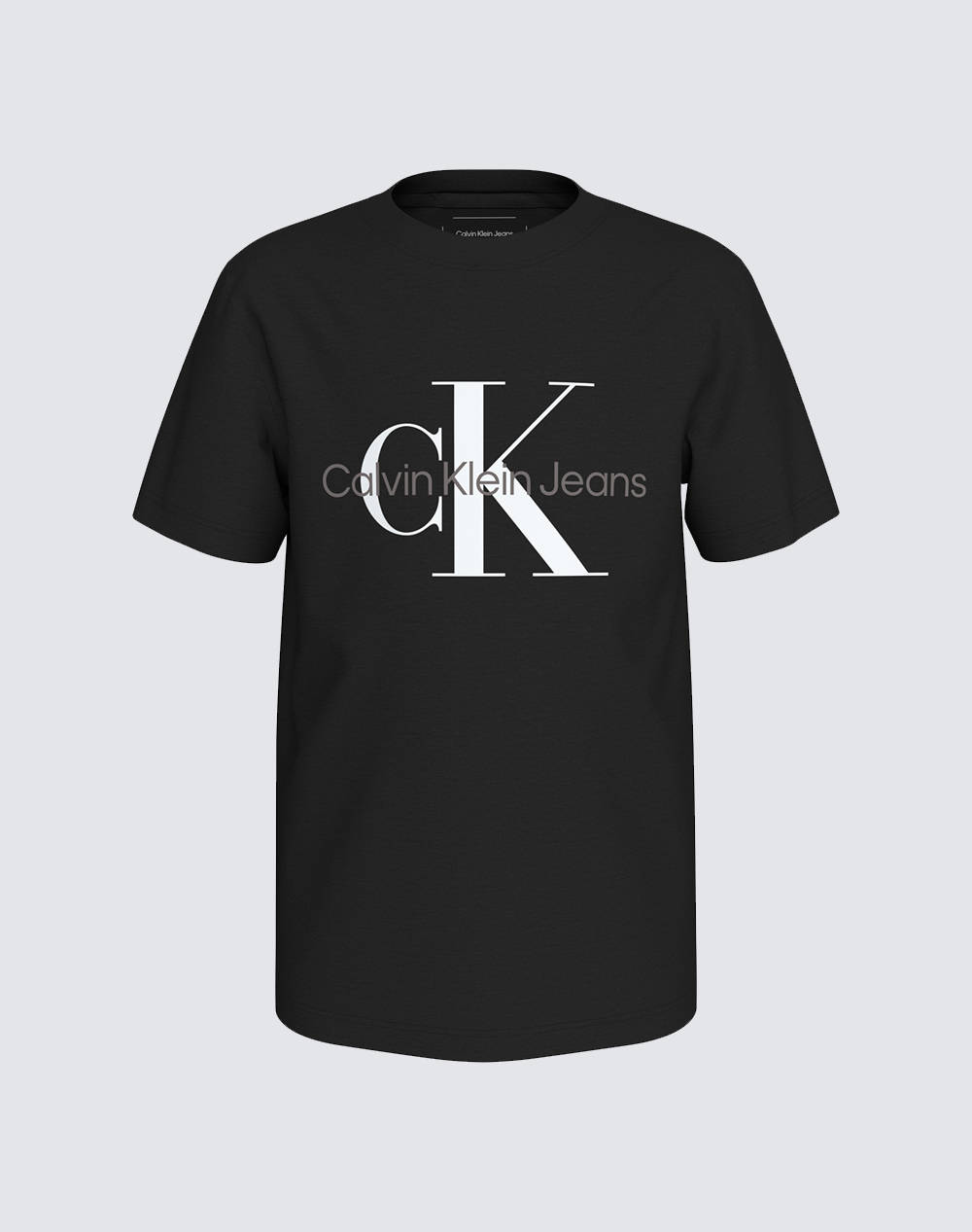 Calvin Klein Jeans Ck Monogram Ss T Shirt Kids Boy Clothes T Shirts Black Cotton Iu0Iu00676 8Y 16Y Beh Unisex T-Shirts Black