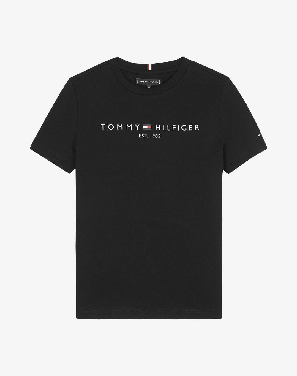 Tommy Hilfiger Essential Tee Kids Boy Clothes T Shirts Black Cotton Ks0Ks00210 8Y 16Y Bds Male T-Shirts Black