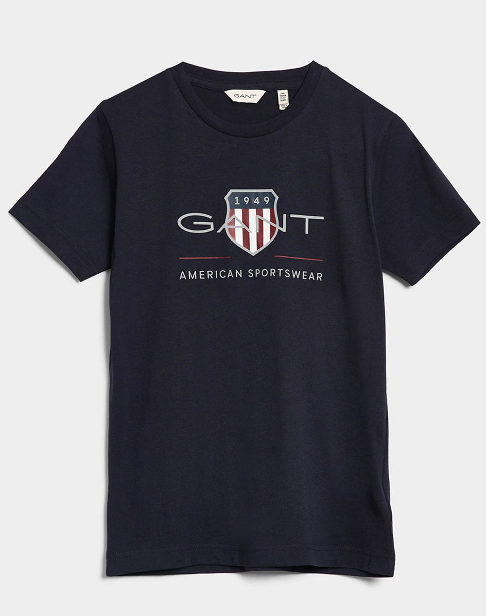 Gant Archive Shield Ss T Shirt Kids Boy Clothes T Shirts Navyblue Cotton 3G905229 433 Unisex T-Shirts Blue