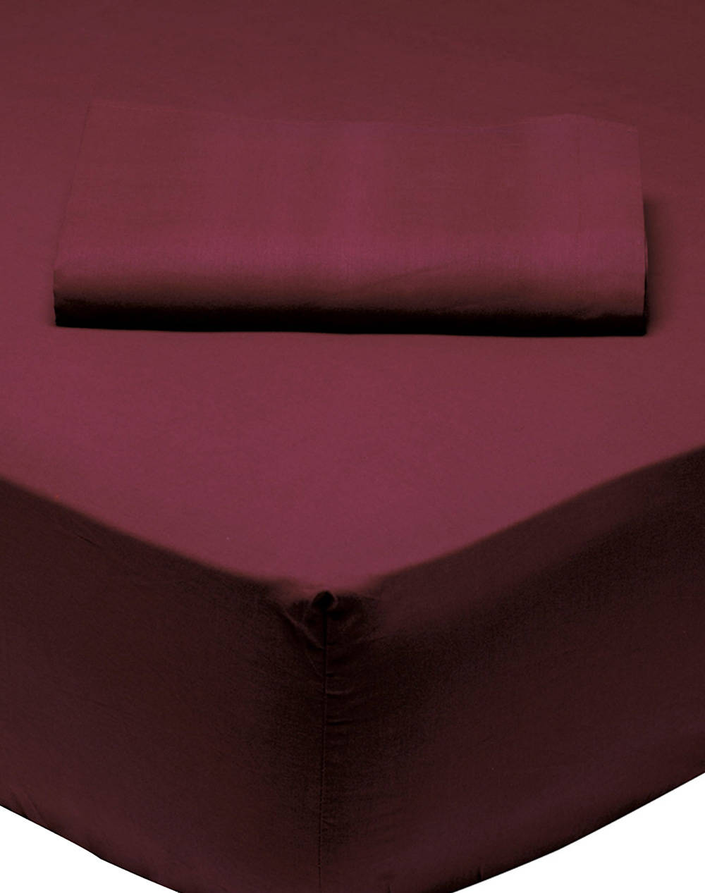Das 1014 Sheets Queen Size Fitted Burgundy ( Dimensions: 170×200+35 Cm ) Home Bedroom Sheets One Color Cotton 422410021014 Sheets