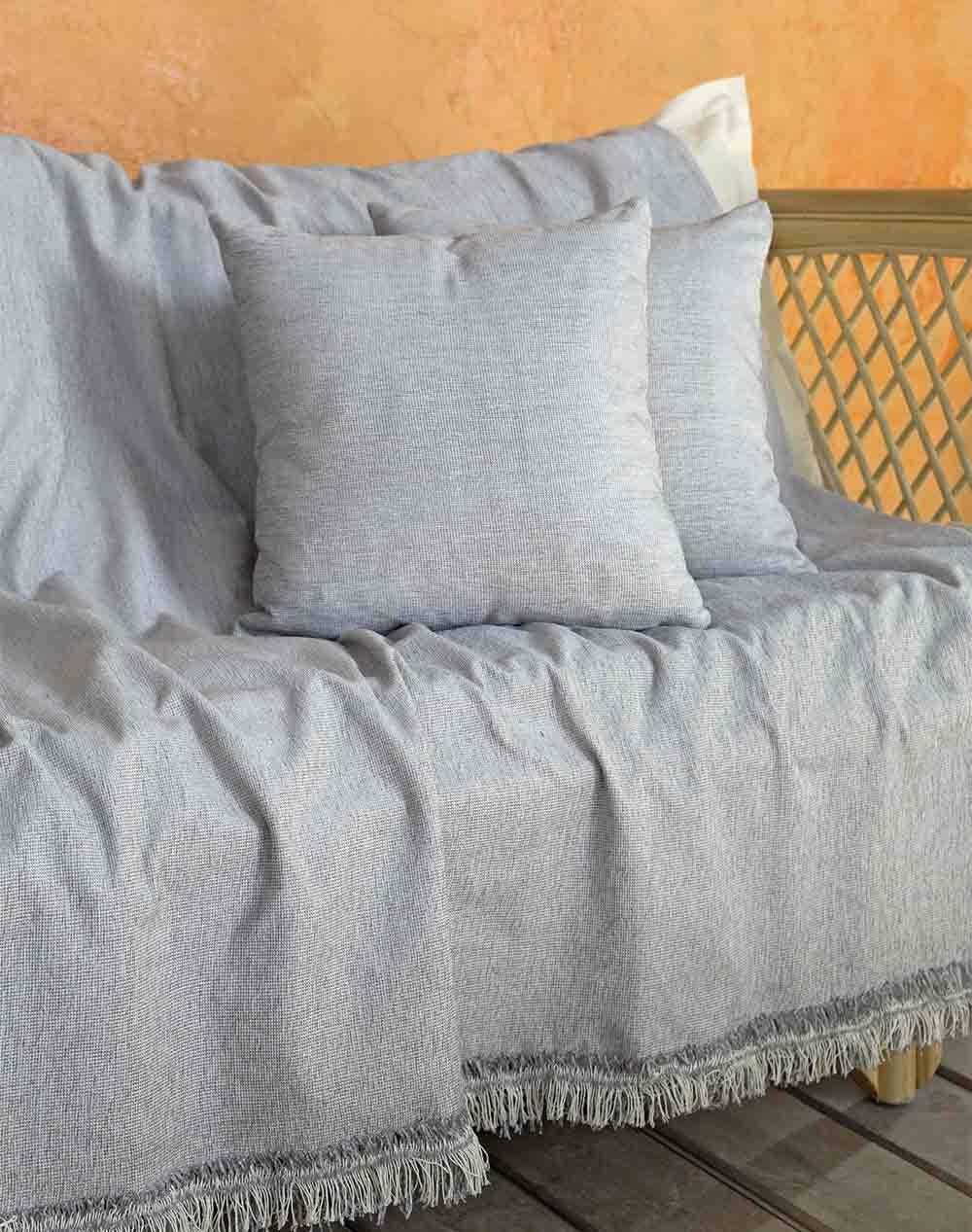 Nima Throw Amari Gray (Dimensions: 180X240Cm) Home Homeware Blanket Covers One Color Cotton,Synthetic N29703 Blanket Covers