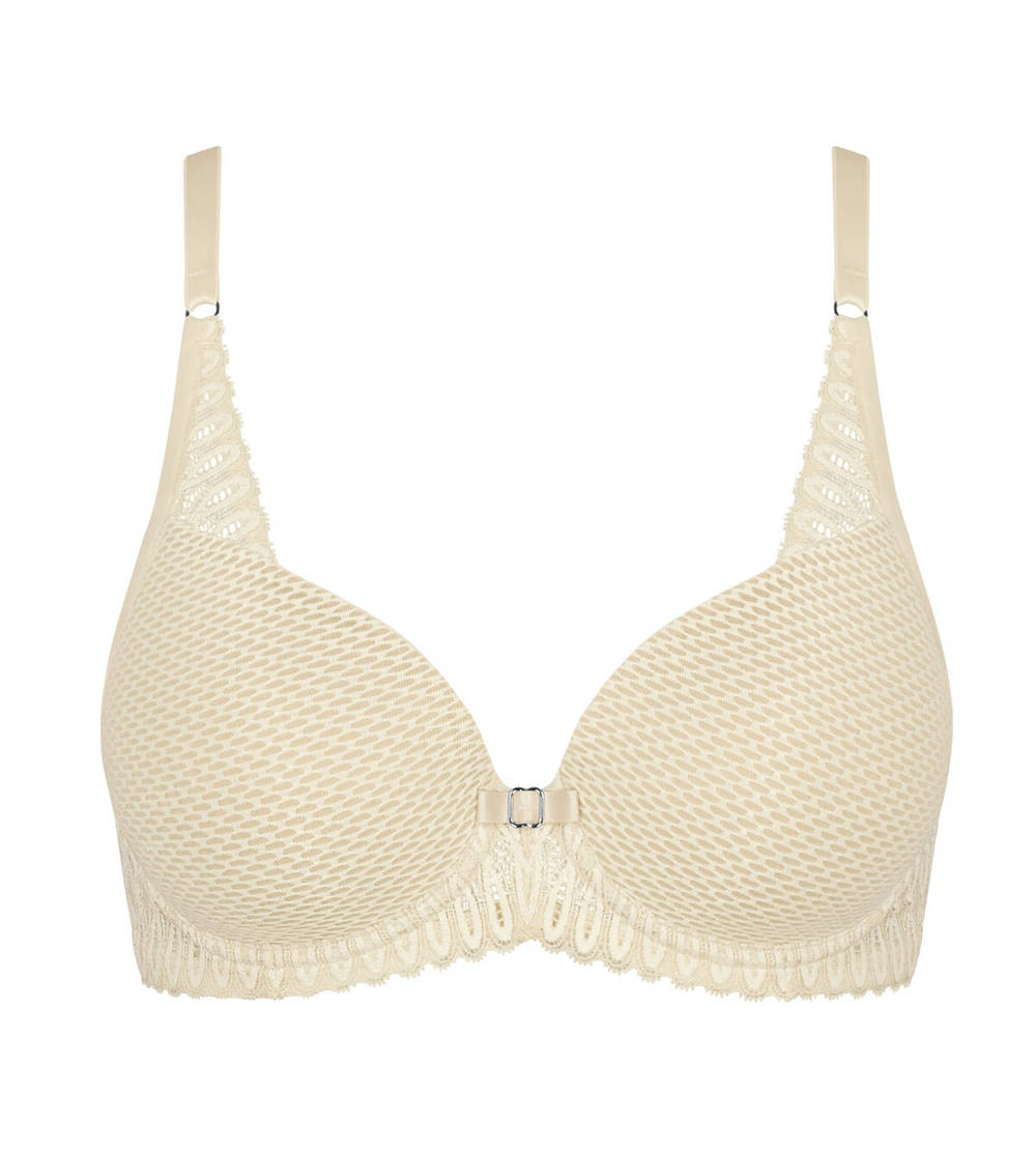 Triumph Aura Spotlight Whp Women Underwear Bras Ecru Elastic,Synthetic 10207996 6720 Female Bras