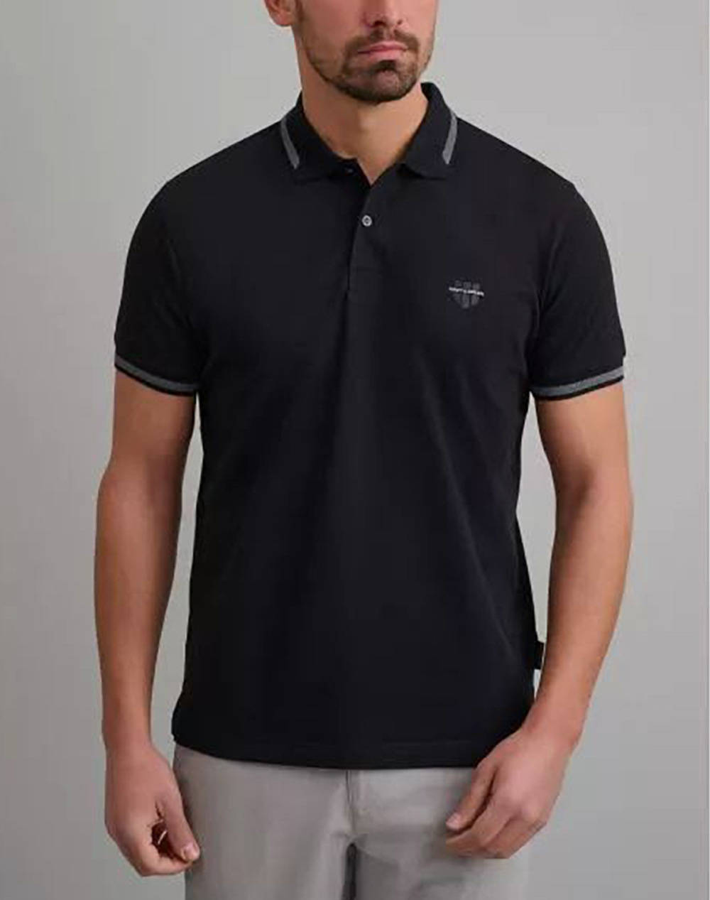Navy&Green Polo Shirt, Custom Fit Men Clothes T Shirts & Sweatshirts Polo Black Cotton 24Ge.954 Black Male Polo Black