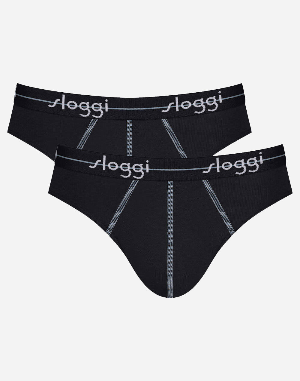 Sloggi Men Start Mini C2P Box Men Underwear Briefs Briefs Black Cotton,Elastic 10206783 0004 Male Briefs Black