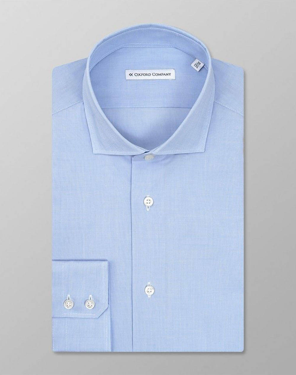 Oxford Company Roxy Slim Fit Shirt Men Clothes Shirts Skyblue Cotton,Elastic M111Nre21.02 02 Male Shirts Blue
