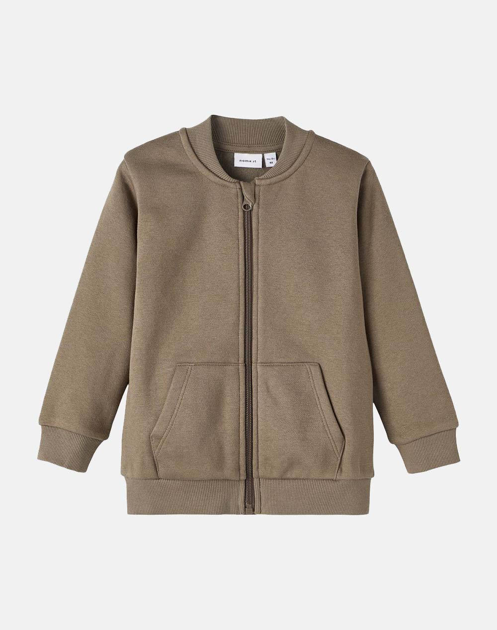 Name It Nmmnilas Sweat Card Bru ( Age: 12 Months 5 Years ) Kids Boy Clothes Cardigans Brown Cotton,Synthetic 13206753 Morel Male Cardigans Brown