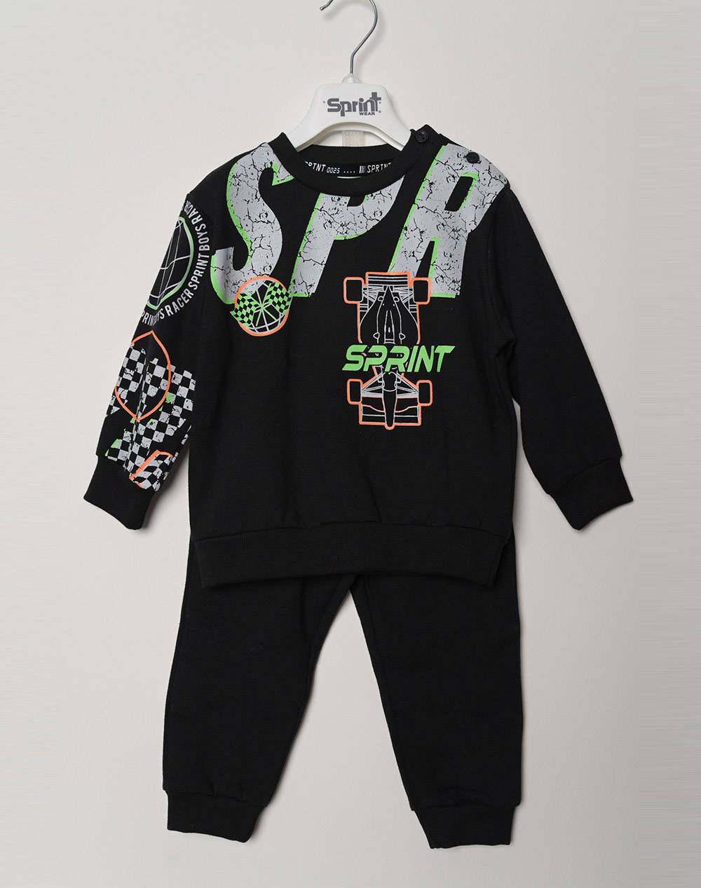 Sprint Set Baby Boy ( Ηλικία 12 Μηνών 5 Ετών ) Παιδι Αγορι Ρουχα Σετ Black Βαμβακι 221 1010 S200 Γιά Αγόρι