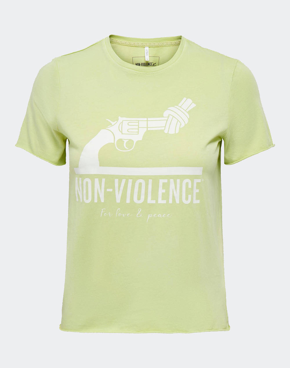 Only Onlnon Violence S/S Top Box Jrs Women Clothes Tops T Shirts Lime Cotton 15293588 Sunny Lime Female T-Shirts