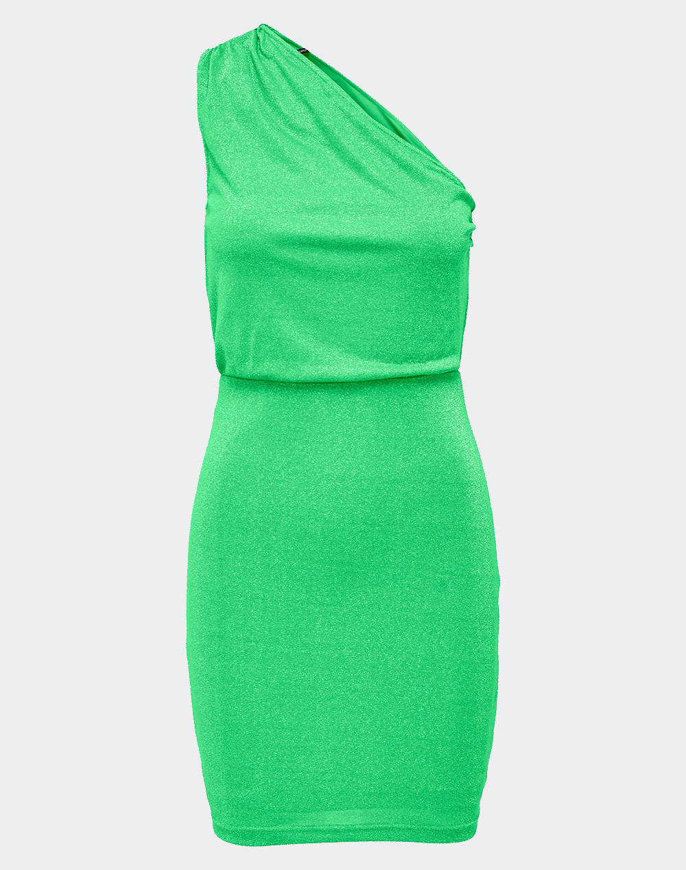 Only Onldebbie One Shoulder Glitter Dress Jrs Women Clothes Dresses Green Synthetic 15289467 Summer Green Female Dresses Green