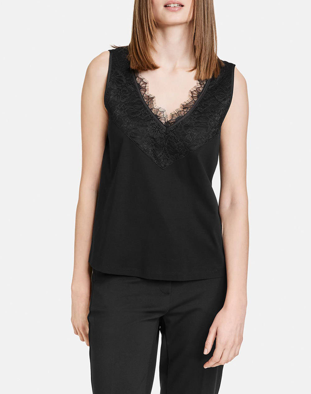 Taifun Top Jersey Women Clothes Tops Tops/Bodies Black Cotton 371366 16132 01100 Female Tops/Bodies Black