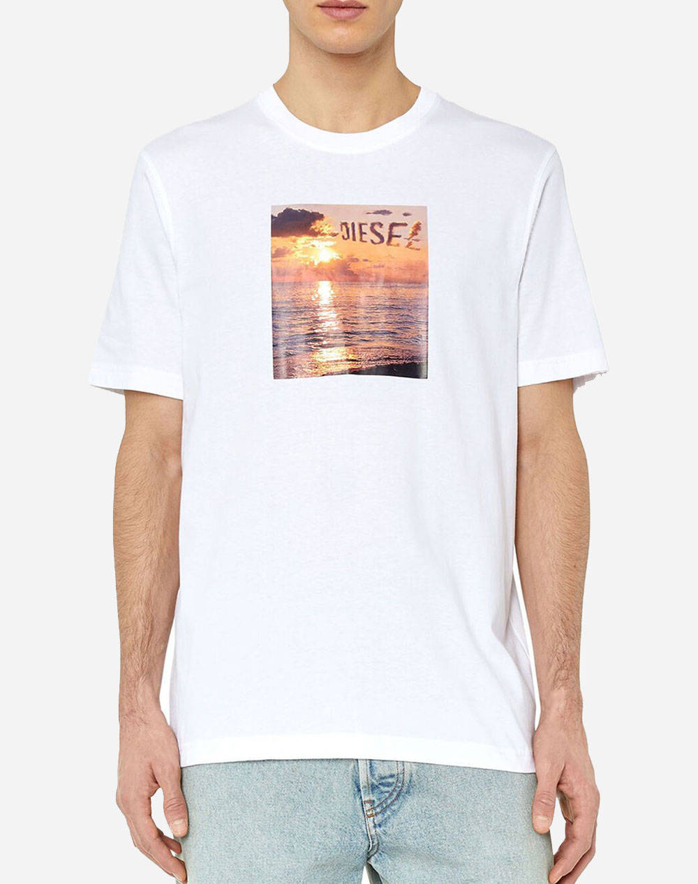 Diesel T Just G24 T Shirt Men Clothes T Shirts & Sweatshirts T Shirts White Cotton A106400Catm 100 Male T-Shirts