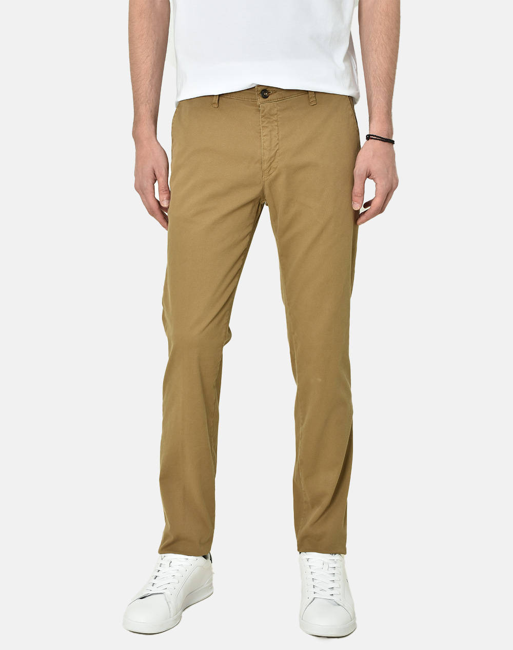 Four Ten Chino Ανδρας Ρουχα Παντελονια Chinos Tan Βαμβακιμε Ελασταν T910123080 00073