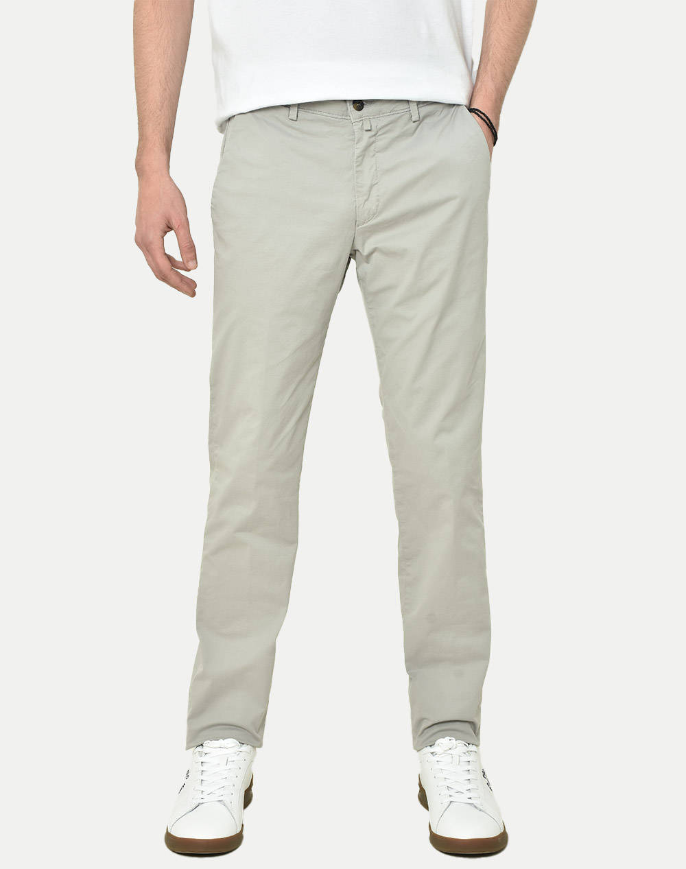 Four Ten Chino Ανδρας Ρουχα Παντελονια Chinos Lightgray Βαμβακιμε Ελασταν T926123049 00050