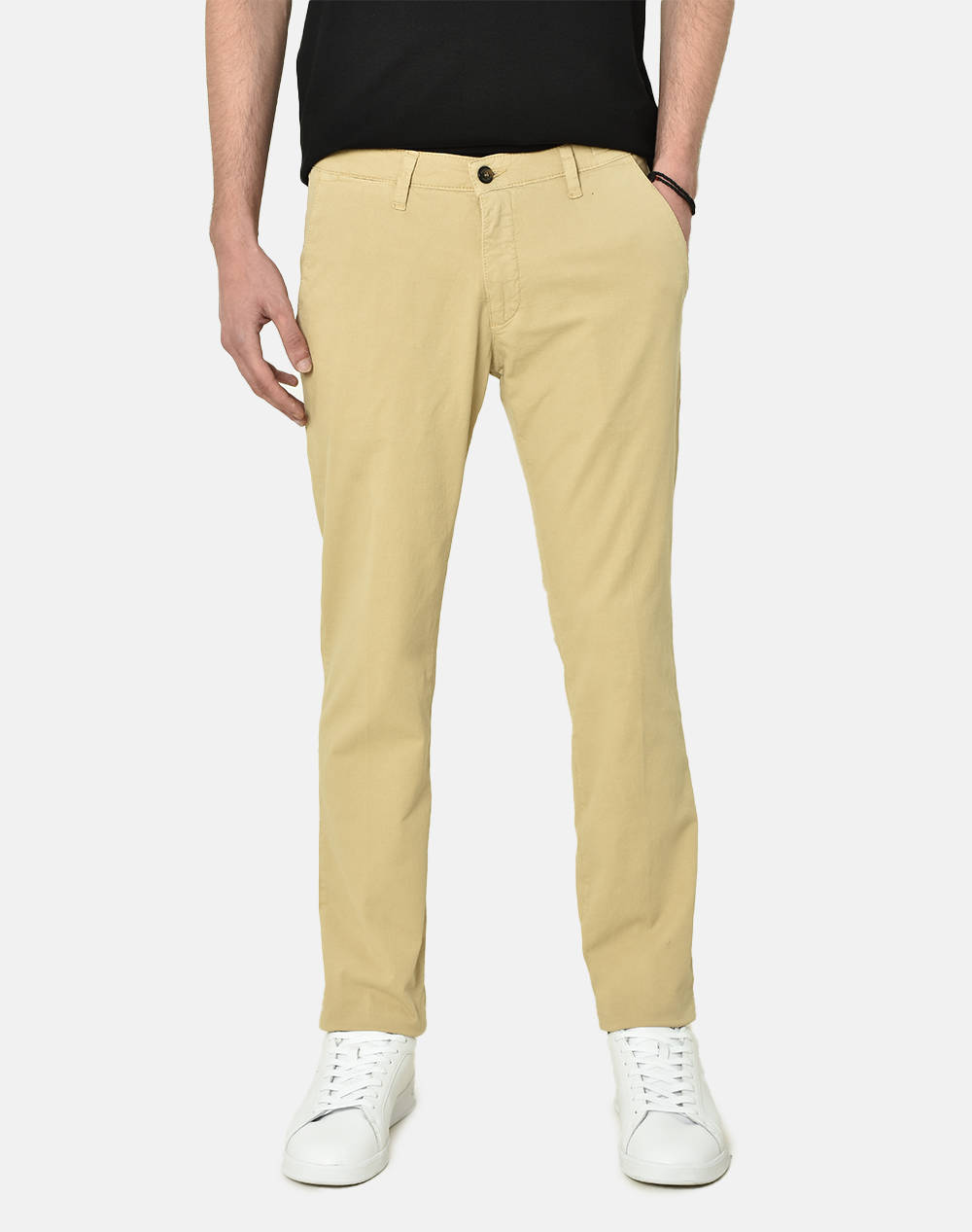 Four Ten Chino Ανδρας Ρουχα Παντελονια Chinos Biege Βαμβακιμε Ελασταν T910123190 00033