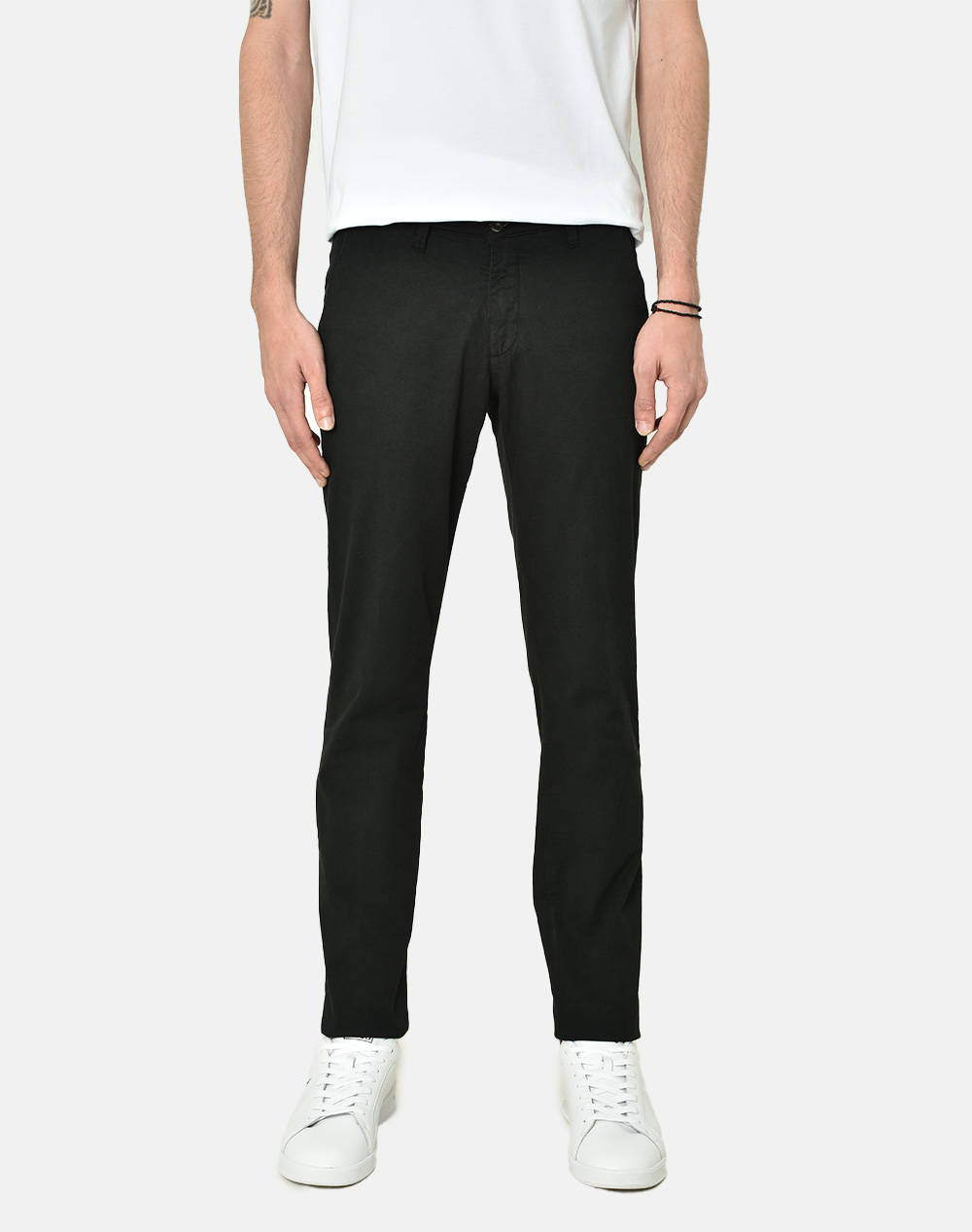 Four Ten Chino Ανδρας Ρουχα Παντελονια Chinos Black Βαμβακιμε Ελασταν T910123190 00010