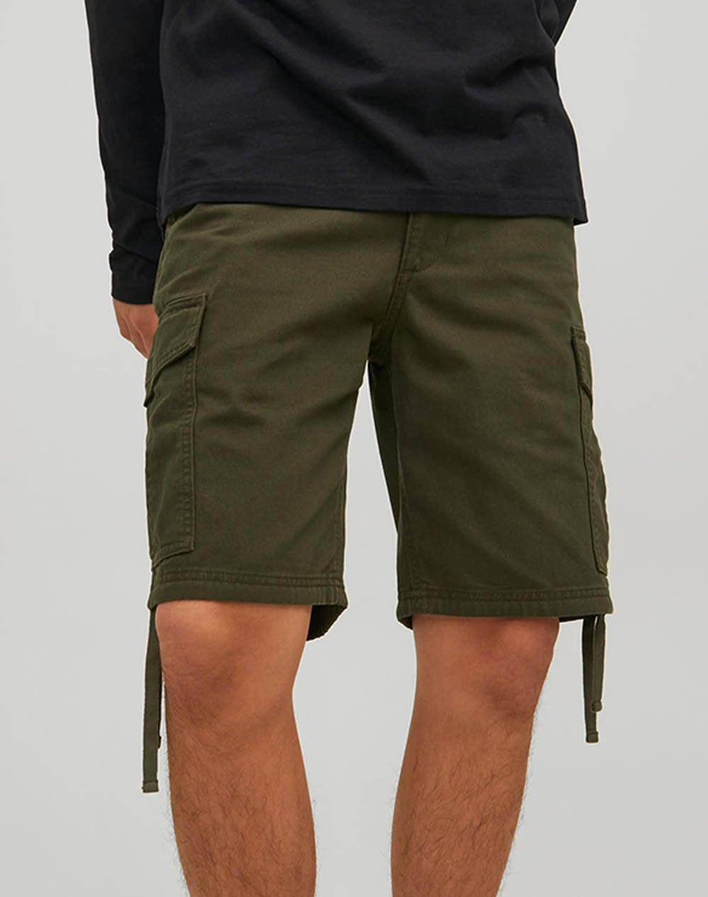Jack&Jones Jpstmarley Jjcargo Shorts Ana Sn Men Clothes Shorts/Bermudas Cargo Darkgreen Cotton 12229650 Forest Night Male Cargo Green