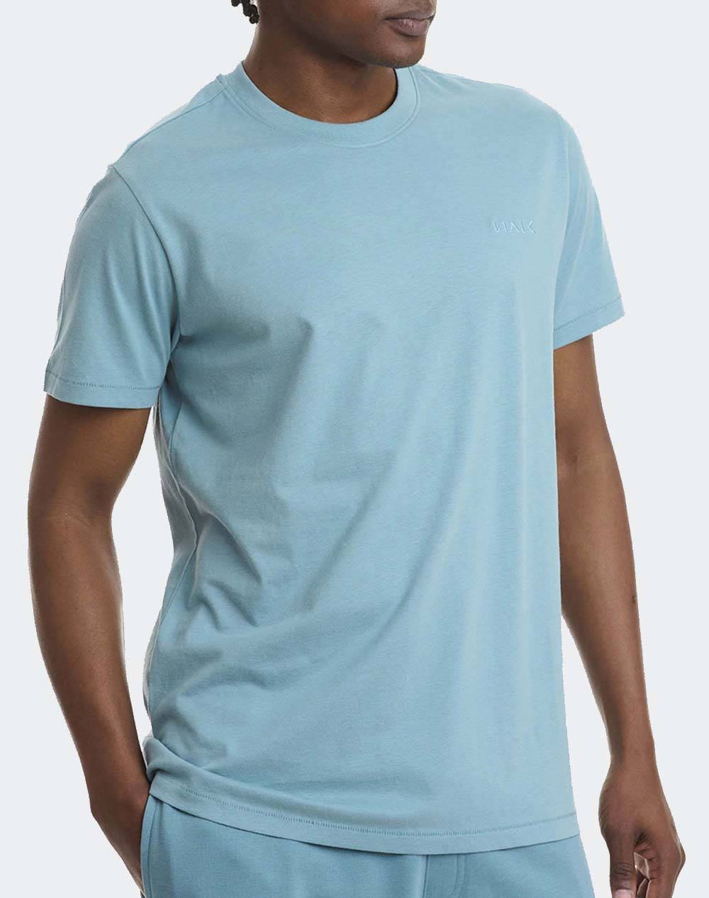 Walk Men''S T Shirt Men Clothes T Shirts & Sweatshirts T Shirts Skyblue Cotton W5200 07 Male T-Shirts Blue