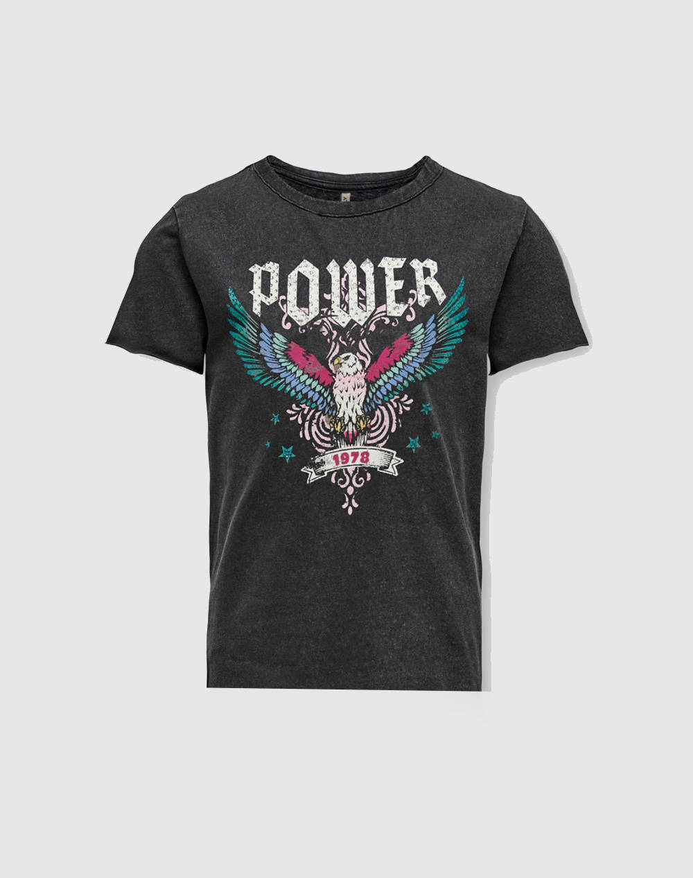 Only Koglucy Fit S/S Wing Top Box Jrs Kids Girl Sportswear Top Clothing T Shirts/Polo T Shirts Black Cotton 15281945 Black/Power Female T-Shirts/Polo