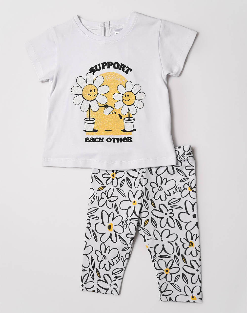 Sprint Set Baby Girl With Leggings Παιδι Κοριτσι Ρουχα Σετ White Βαμβακι 231 2014 S100 Για Κορίτσι