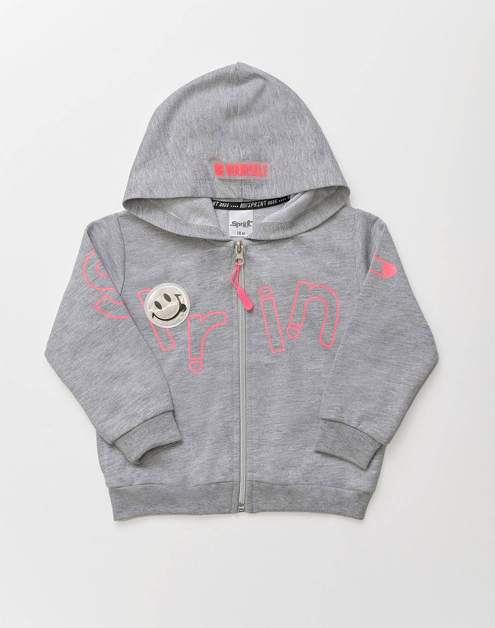 Sprint Jacket Baby Girl Παιδι Κοριτσι Ρουχα Ζακετες Gray Βαμβακιμε Ελασταν 231 2054 S203 Για Κορίτσι
