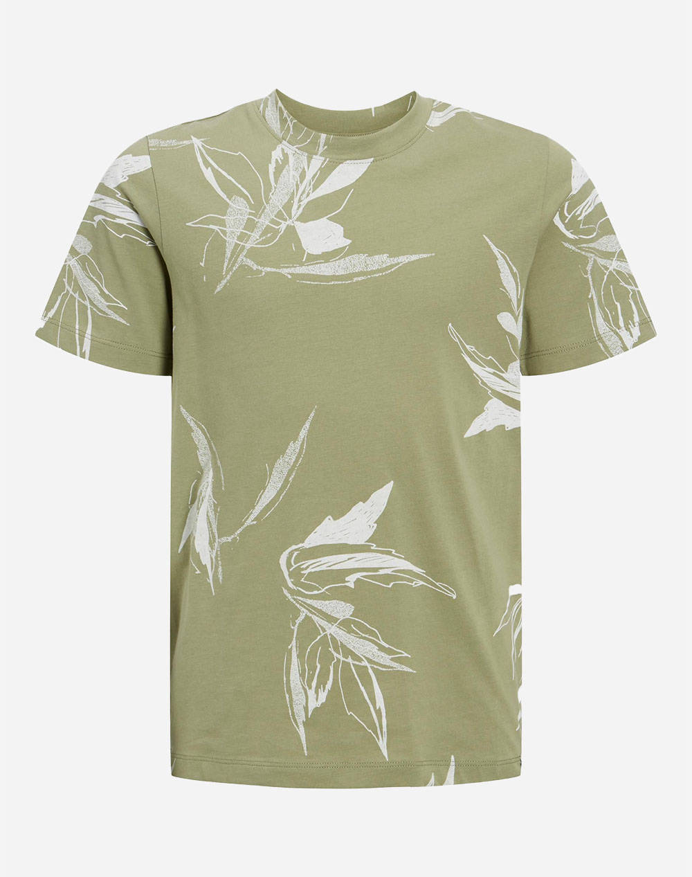 Jack&Jones Jorcrayon Aop Tee Ss Crew Neck Jnr Kids Boy Clothes T Shirts Khaki Cotton,Jersey 12230789 Oil Green Male T-Shirts Khaki