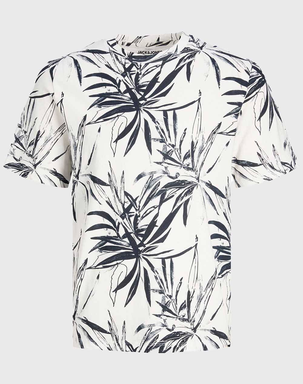 Jack&Jones Jorcrayon Aop Tee Ss Crew Neck Jnr Kids Boy Clothes T Shirts Offwhite Cotton,Jersey 12230789 Cloud Dancer Male T-Shirts