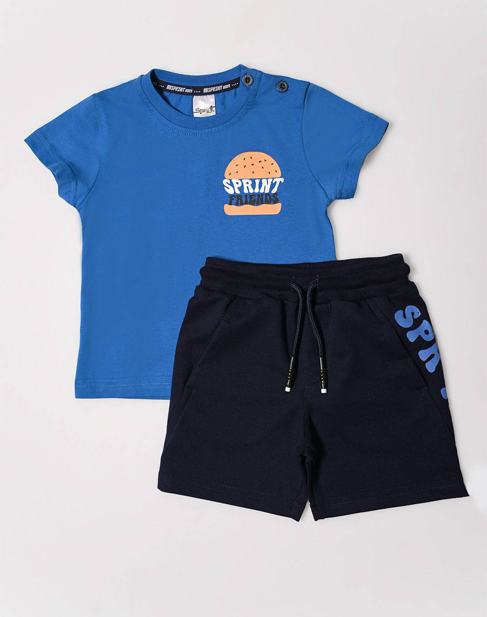 Sprint Set Baby Boy Παιδι Αγορι Ρουχα Σετ Royalblue Βαμβακι 231 1011 S303 Γιά Αγόρι