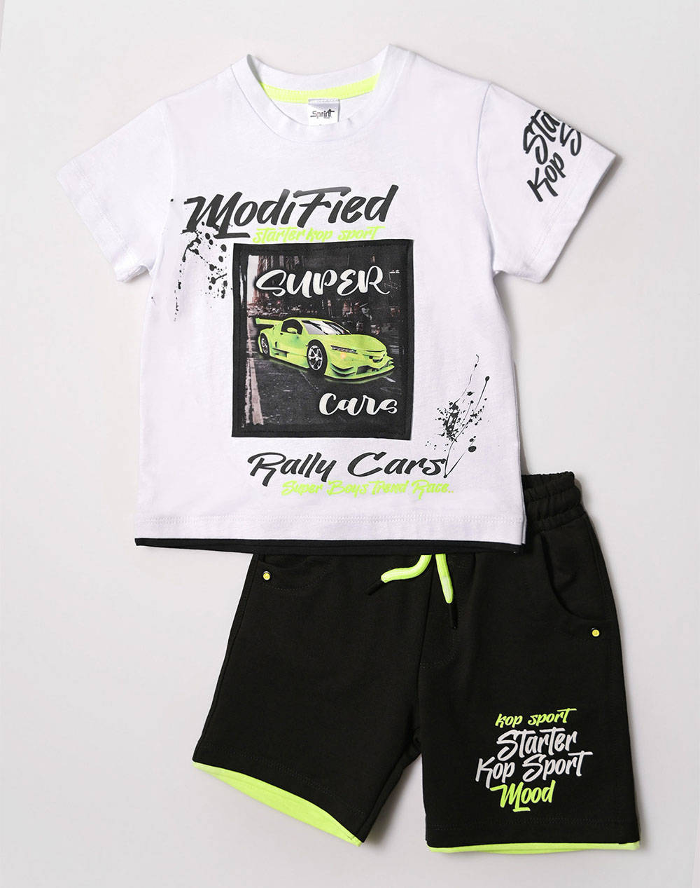 Sprint Set Baby Boy Παιδι Αγορι Ρουχα Σετ White Βαμβακι 231 1063 S100 Γιά Αγόρι