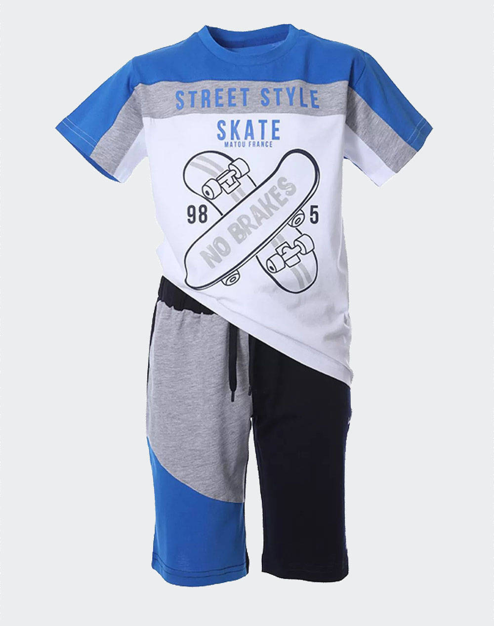 Matou Set Kids'' Bermuda Shorts Boy Kids Boy Clothes Sets Royalblue Cotton 1S23 Mfa1240 8 16 Roua Male Sets Blue