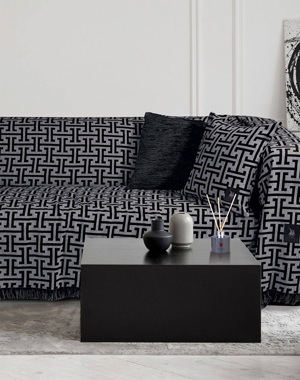 Das 3901 Throw Greenwich Polo Club (Dimensions: 180X300Cm) Home Homeware Blanket Covers One Color Cotton,Synthetic 206183003901 Blanket Covers