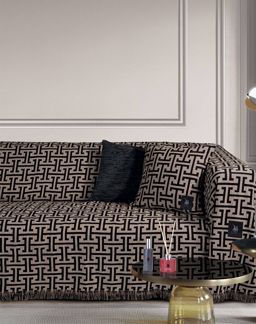 Das 3902 Throw Greenwich Polo Club (Dimensions: 180X300Cm) Home Homeware Blanket Covers One Color Cotton,Synthetic 206183003902 Blanket Covers