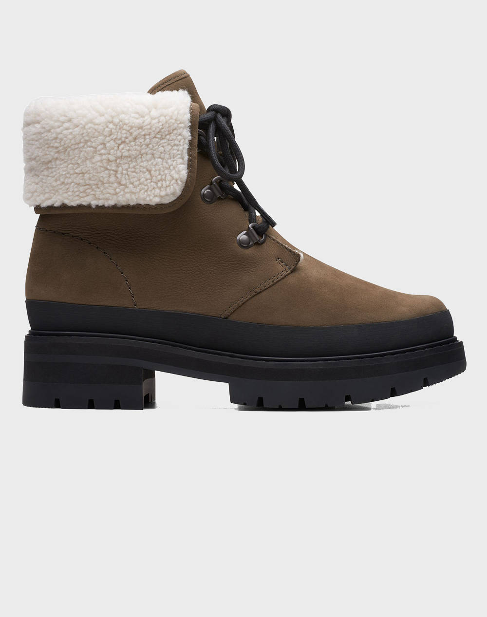 Clarks Orianna Turn Γυναικα Παπουτσια Μποτες/Μποτακια Darkolivegreen Δερμα 26167808 Darkolive Wlined