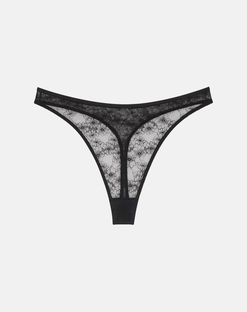 Triumph Bright Spotlight High Leg Women Underwear Briefs Briefs Black Elastic,Synthetic 10216476 0004 Female Briefs Black