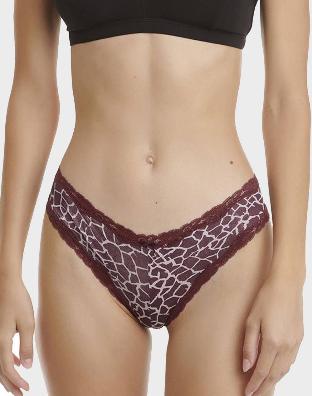 Walk Women''S Brazilian Panty Bamboo With Giraffe Design 2 Pieces Women Underwear Briefs Briefs Multi Elastic,Synthetic W2014 65 Multi Female Briefs