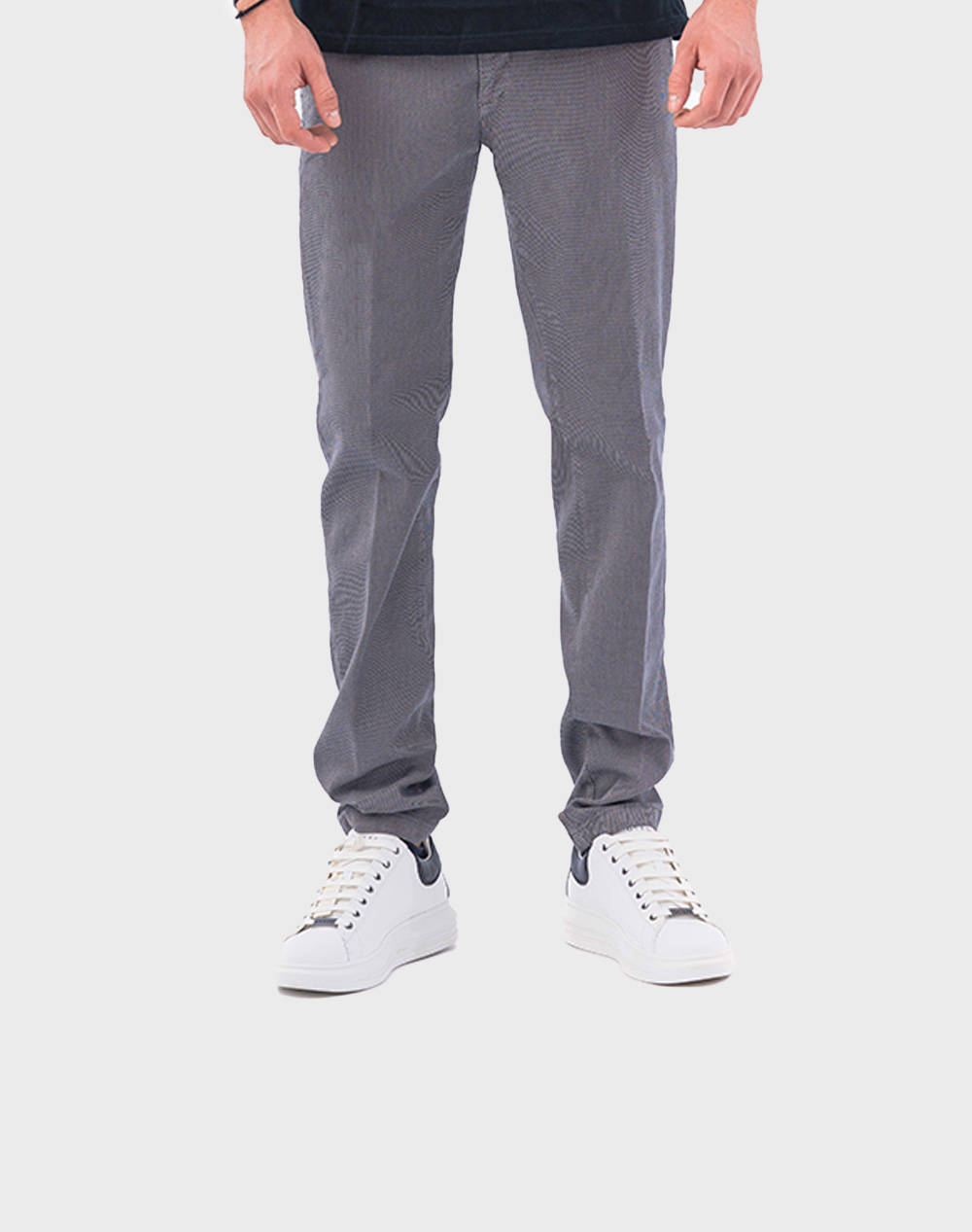 Four Ten Chino Ανδρας Ρουχα Παντελονια Chinos Gray Βαμβακιμε Ελασταν T910223050 00050