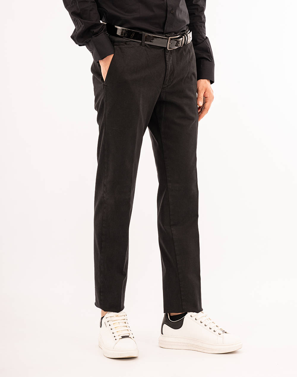 Four Ten Chino Ανδρας Ρουχα Παντελονια Chinos Black Βαμβακιμε Ελασταν T926223053 00010