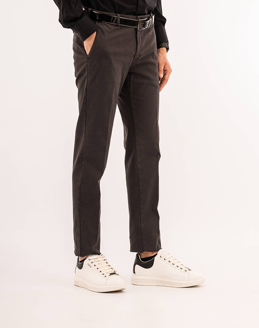 Four Ten Chino Ανδρας Ρουχα Παντελονια Chinos Darkgray Βαμβακιμε Ελασταν T926223053 00090
