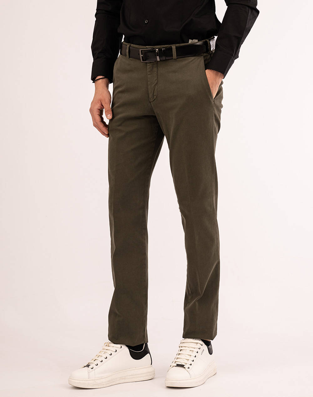 Four Ten Chino Ανδρας Ρουχα Παντελονια Chinos Olive Βαμβακιμε Ελασταν T926223053 00072