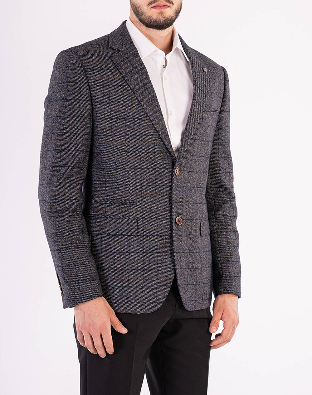 Leonardo Σακακι Ανδρας Ρουχα Πανωφορια Σακακια Darkslategrey Μαλλισυνθετικο W22Lu090122221 8