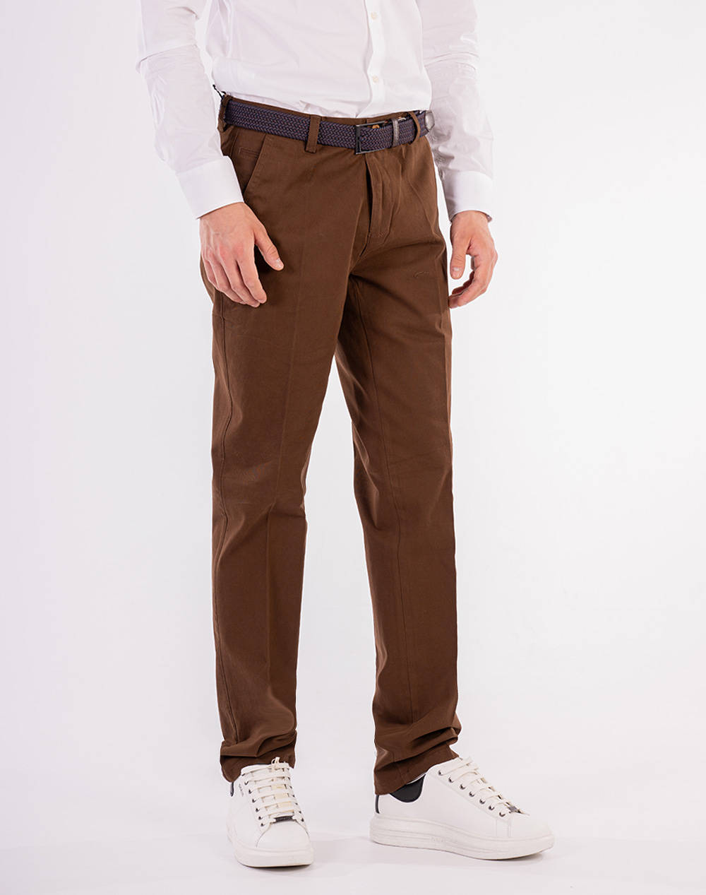 Lexton Chino Pants Ανδρας Ρουχα Παντελονια Chinos Darkbrown Βαμβακιμε Ελασταν 09.32.Ba Tobacco