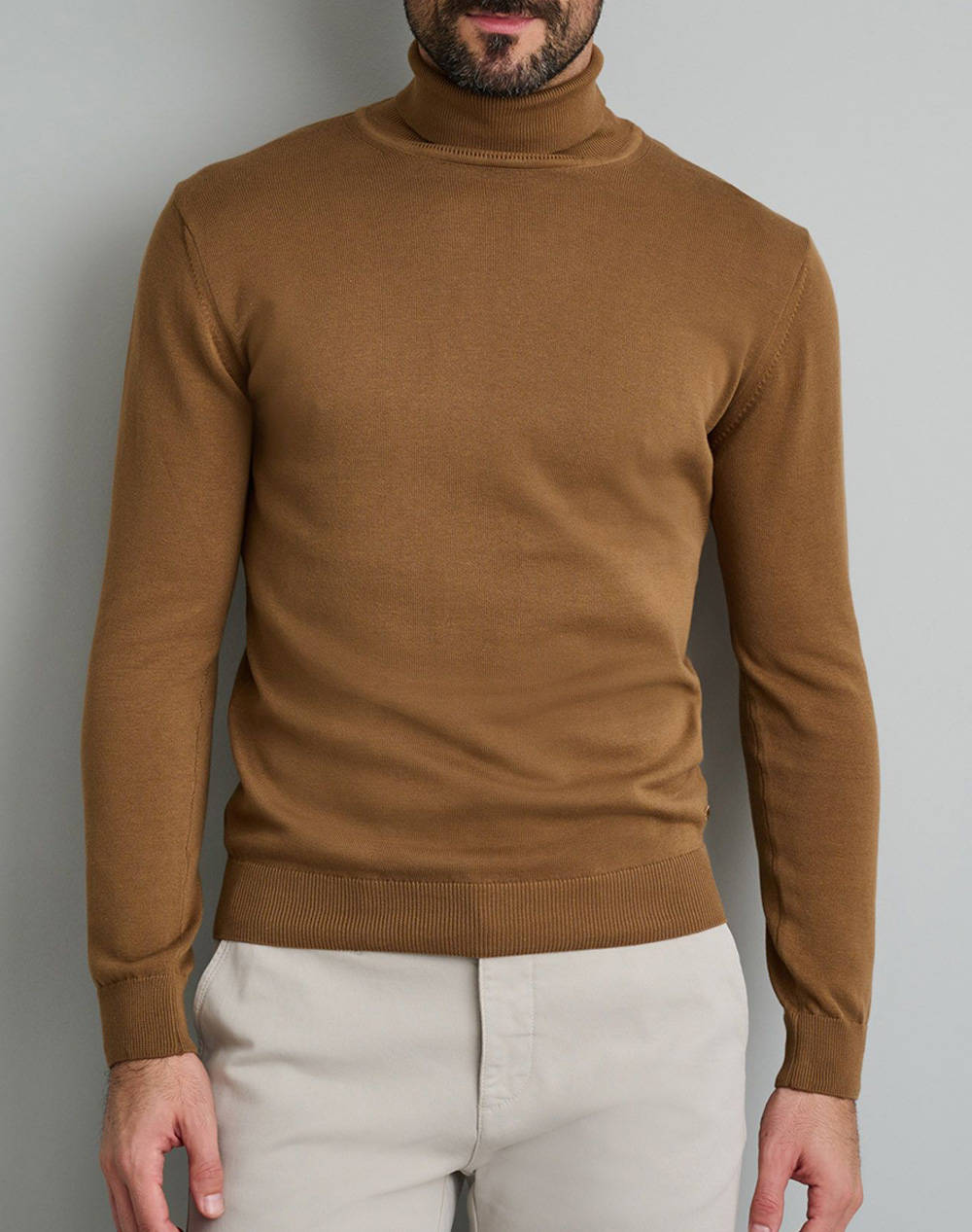 Navy&Green Knit Givago Men Clothes T Shirts & Sweatshirts Knits Tan Cotton 24Ym.510/Fs.6 Brown Sugar Male Knits