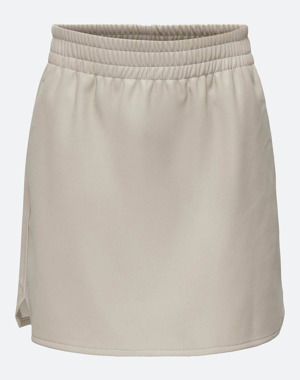 Only Kogblake Faux Lea Pull Up Skirt Pnt Kids Girl Clothes Skirts Biege Synthetic 15304047 Pumice Stone Female Skirts Biege