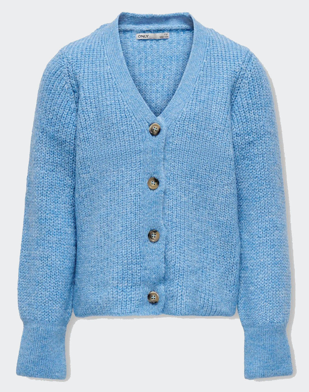 Only Kogclare Cardigan Kids Girl Clothes Cardigans Lightblue Woolen Mixture,Synthetic 15302329 Super Sonicmelange Female Cardigans Blue