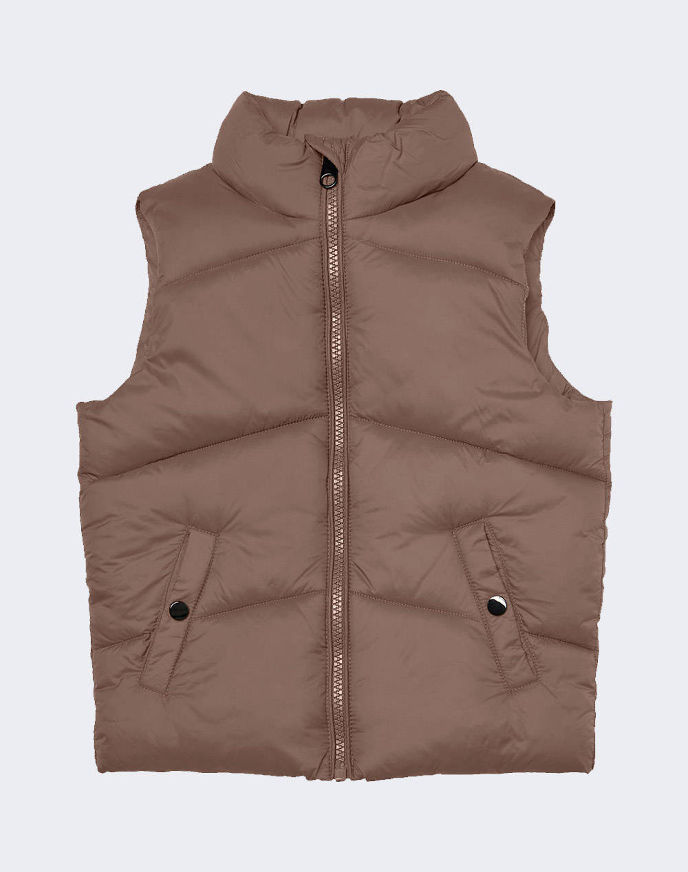 Vero Moda Vmuppsala Short Waistcoat Girl Noos Kids Girl Clothes Vest Jackets Brown Synthetic 10278929 Brown Lentil Female Vest Jackets Brown